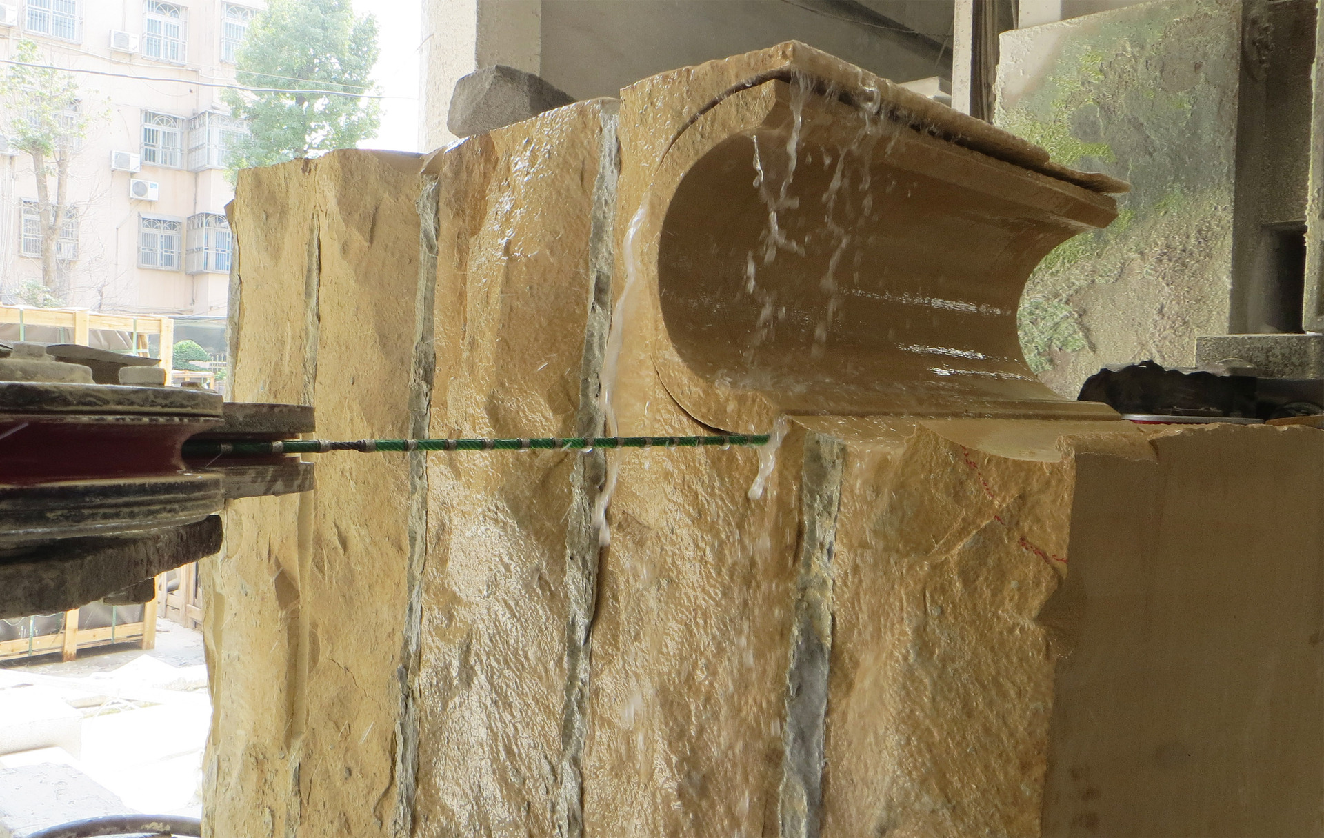 大理石矿山开采 荒料修边 异形加工 大理石组锯专用金刚石绳锯