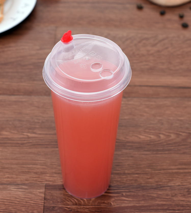 90注塑杯700ml加厚透明塑料杯一次性奶茶杯打包杯厂家现货批发