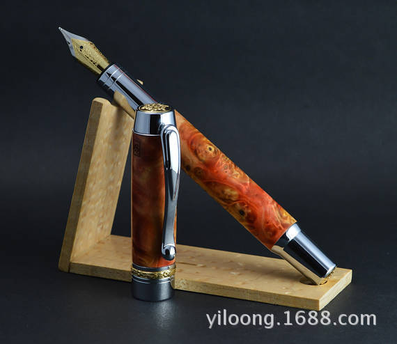 yiloong厂家直销多彩色树脂稳定化木高档工艺品稳定木钢笔圆珠笔