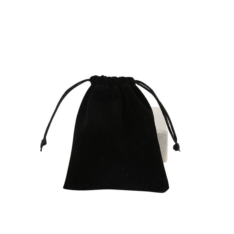 普通绒布袋7*9cm 黑色束口绒布袋 厂家促销拉绳袋 定制logo