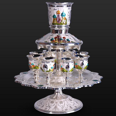 俄罗斯彩锡酒具/酒具/内分酒具分酒器/酒杯创意摆件酒具套装