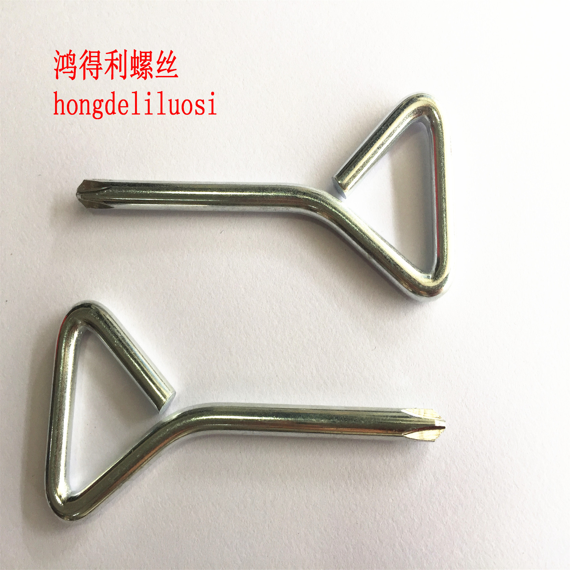 批发五金工具配件三角十字扳手5*75mm长白锌 简易扳手规格齐全