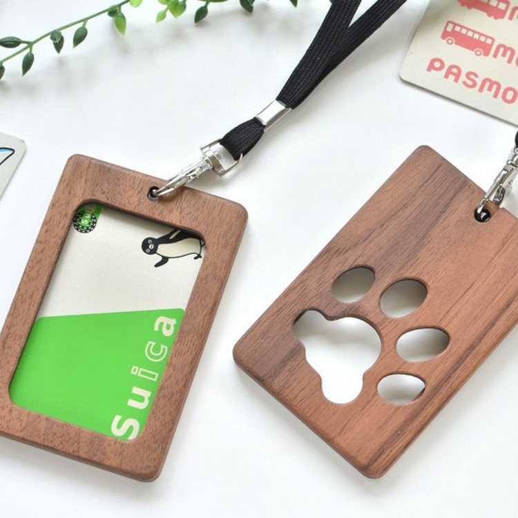 木质卡套 实木创意镂空工作牌 工牌胸卡 公交卡证件套
