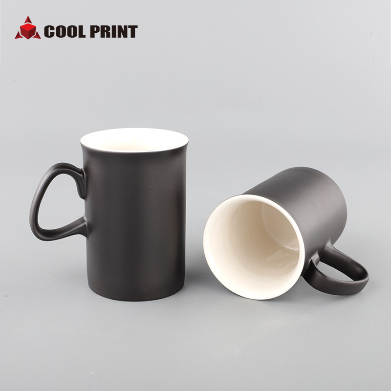 Thermal Transfer Cup Color Changing Ceramic Cup DIY Photo Logo Blank Sublimation Reverse Mouth Magic Cup Wholesale