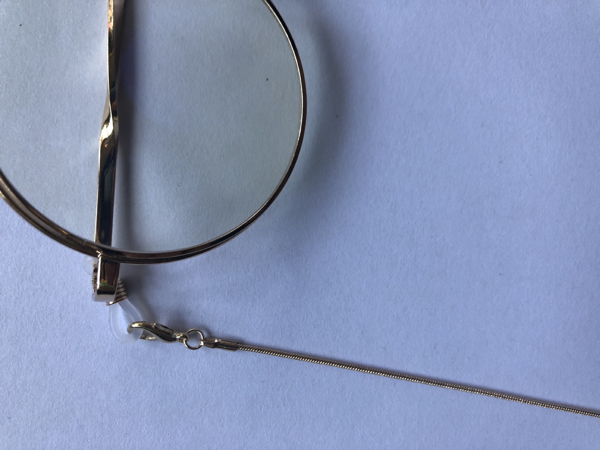 单片眼镜顾昀单边单框男女学生英伦复古风不锈钢天然猫眼石眼镜链