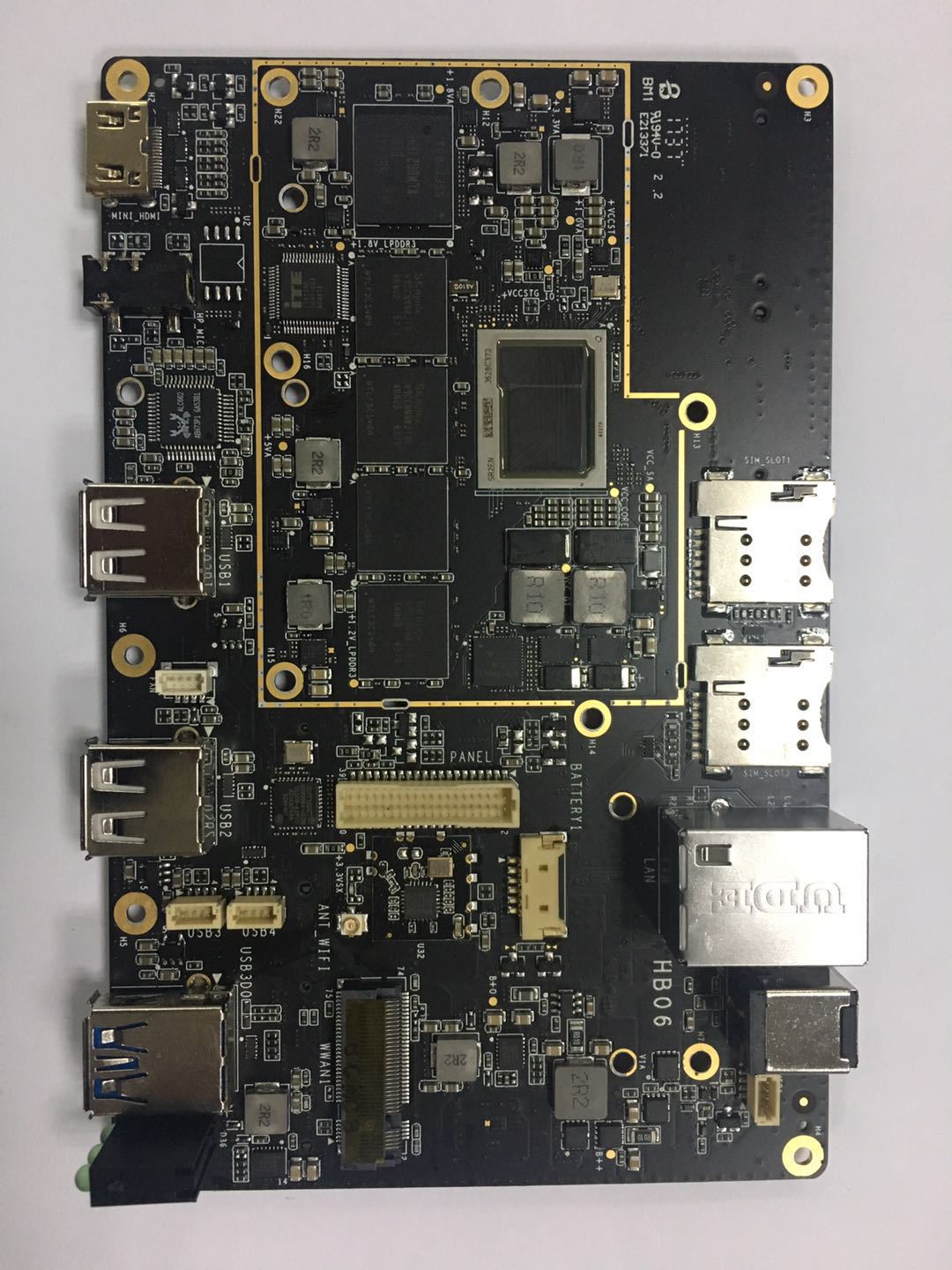 订制电脑主板 core-m3 7y30 6y30 支持win7,win10 系统