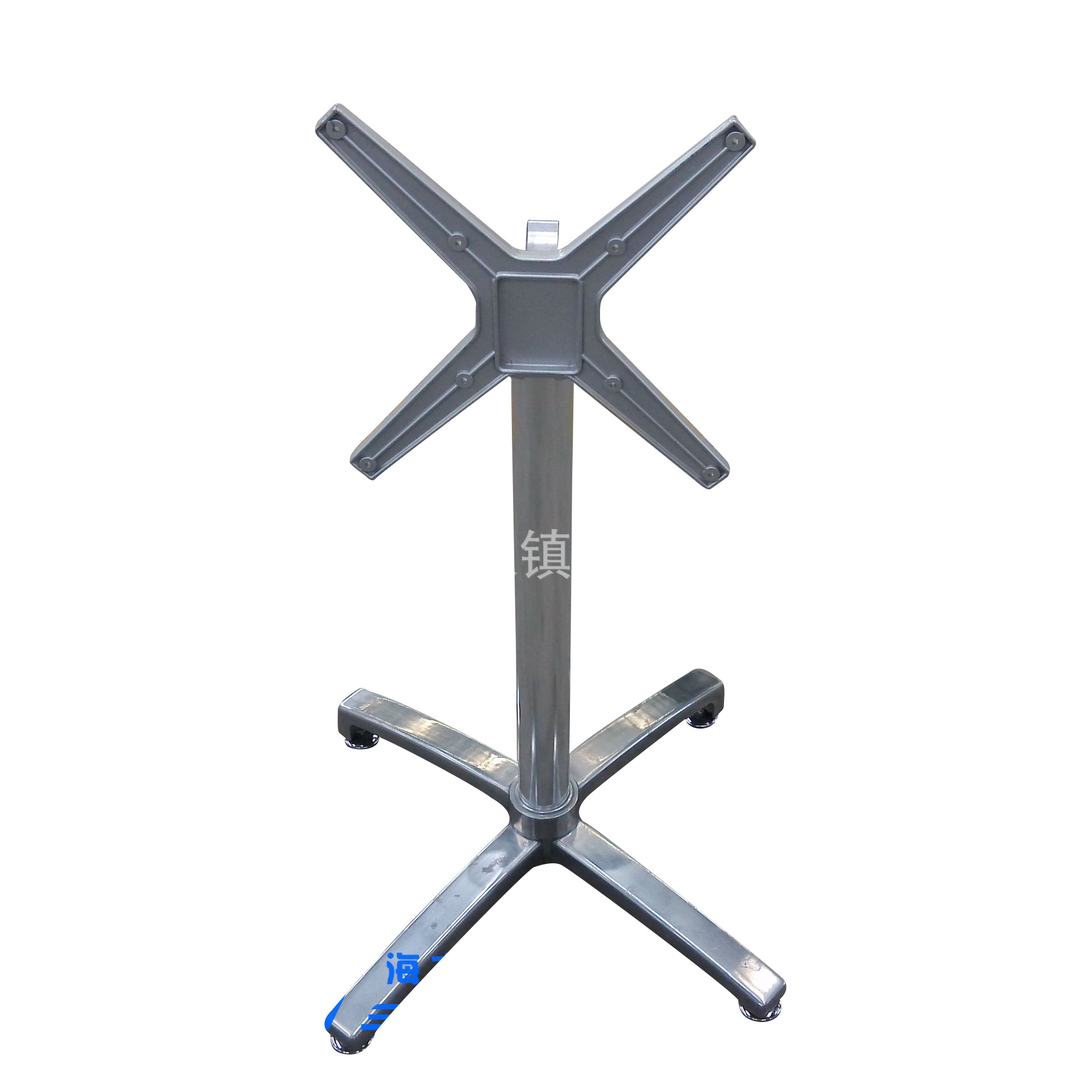 批发办公家具五金圆桌餐桌咖啡店 铝合金四爪可折叠桌脚架