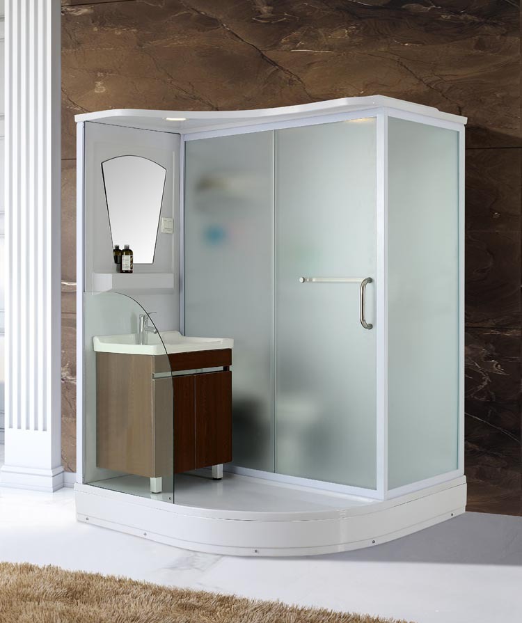 整体卫生间淋浴房带马桶洗手盆淋浴一体式淋浴房民宿弧形卫生间