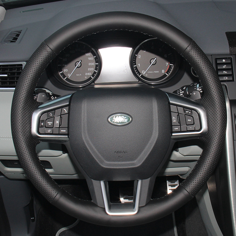 适用于路虎发现神行极光揽胜星脉专车专用手缝方向盘套翻毛把套