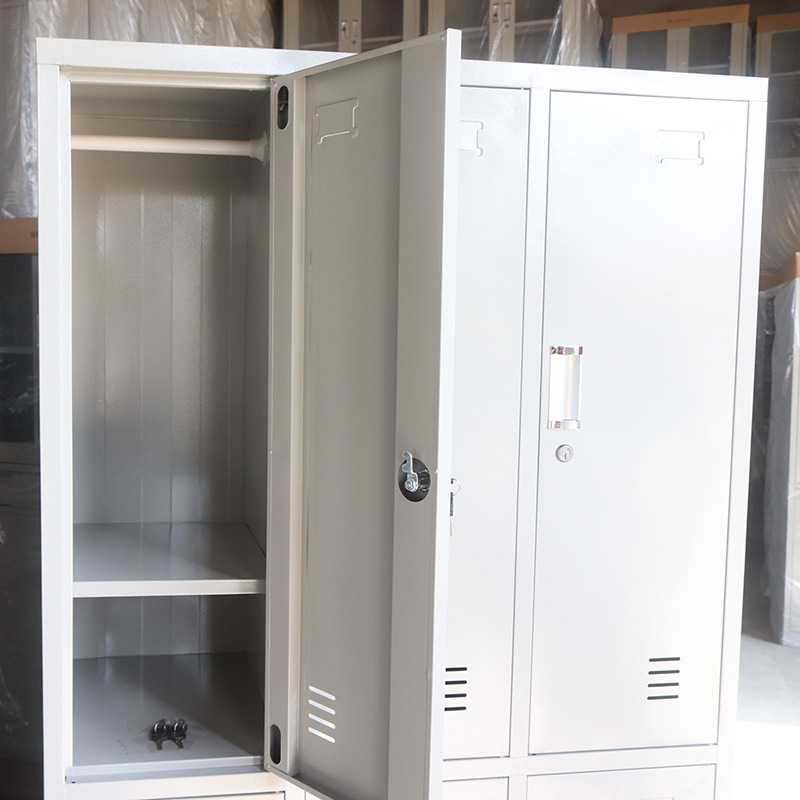 山东铁柜更衣柜不锈钢更衣柜宿舍铁皮衣柜学校定制更衣柜定制六门