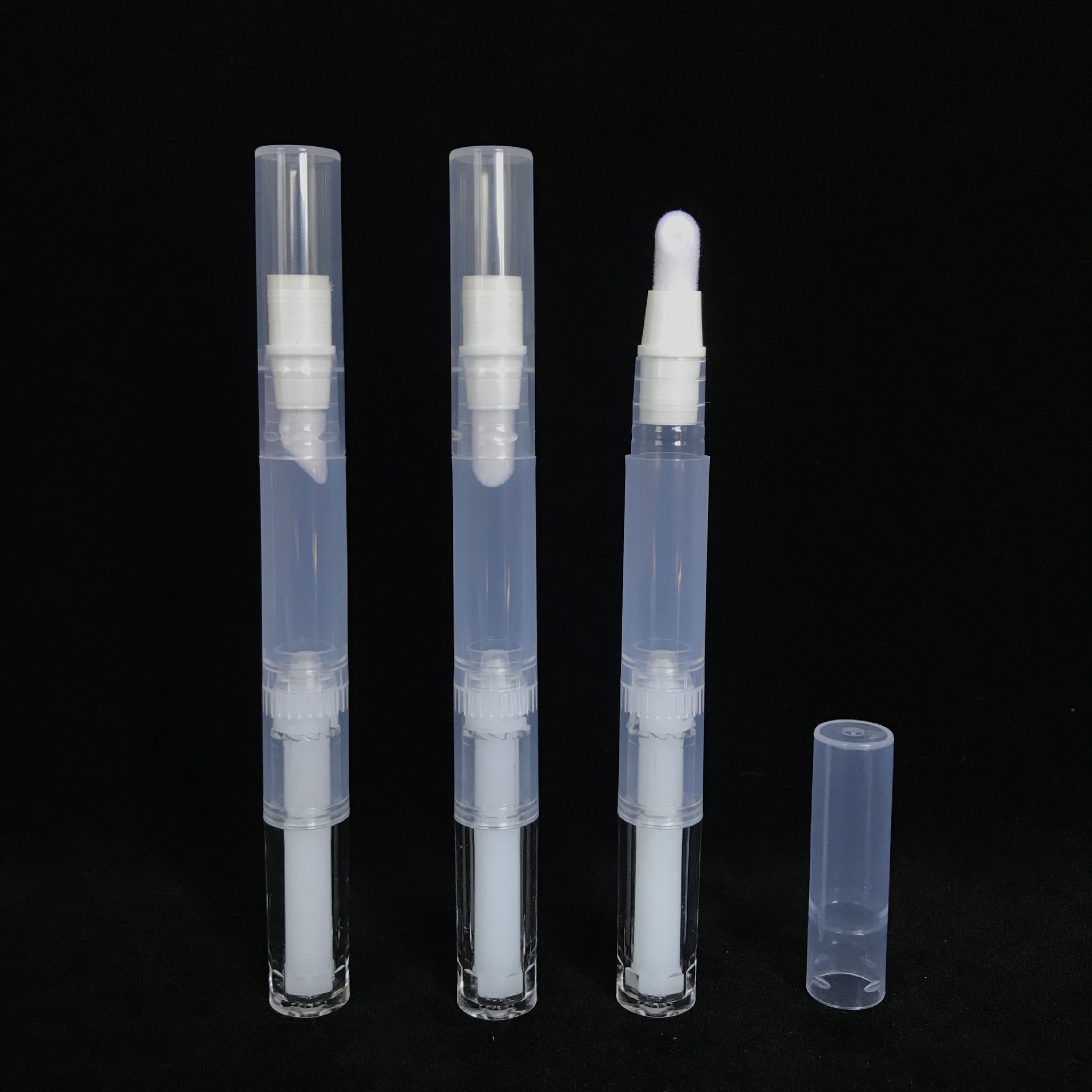 新款2.5毫升化妆空笔旋转笔包材 植绒唇彩笔 唇油笔空管