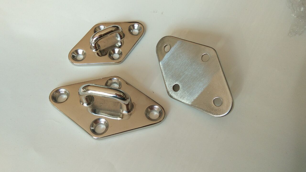 不锈钢316甲板座船舶游艇菱形船板座80/90/100mm通用五金配件零件