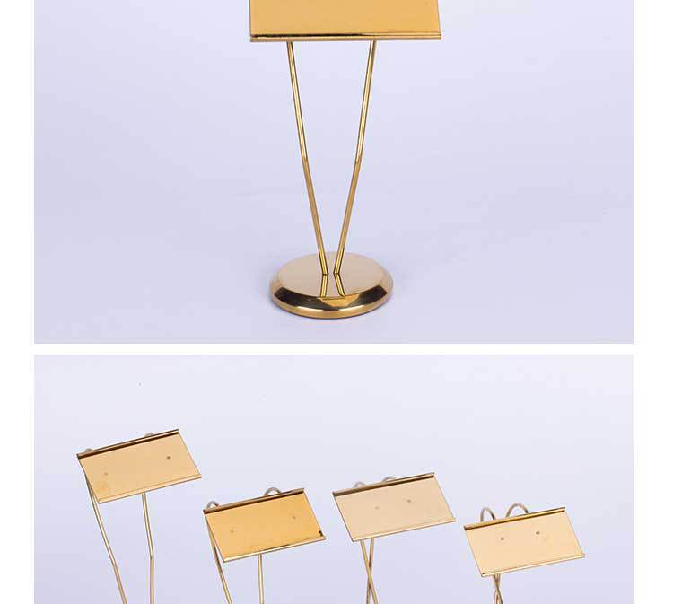 厂家直销 镀金自助餐牌 拉丝不锈钢餐牌 餐厅金属台卡 激光打字