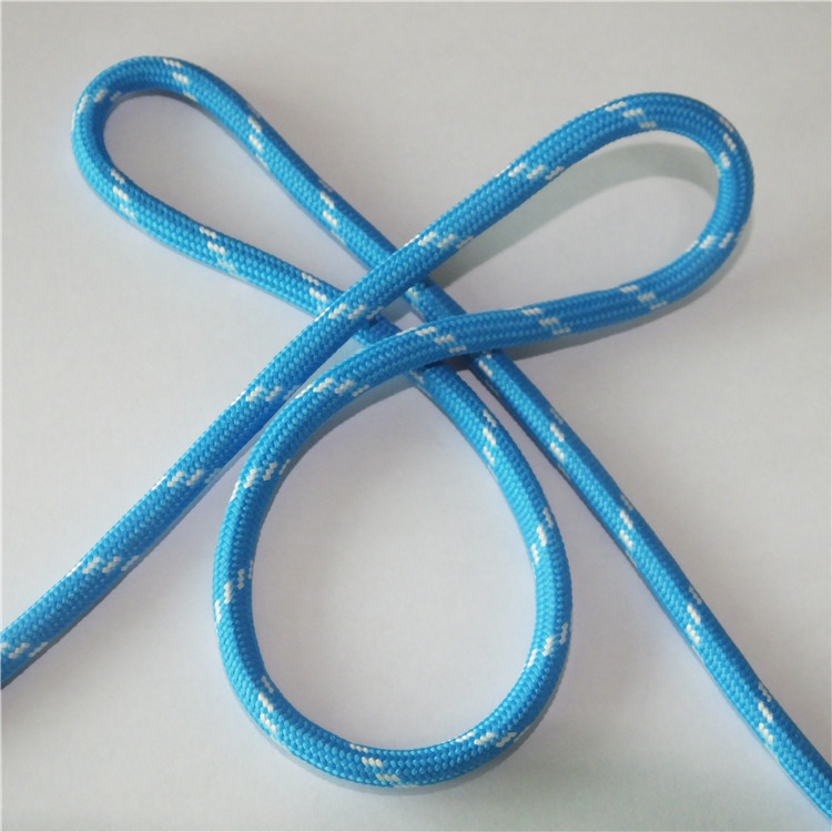 华南绳带现货16种5mm纯色包芯圆绳子 32锭涤纶间色跳点编织绳