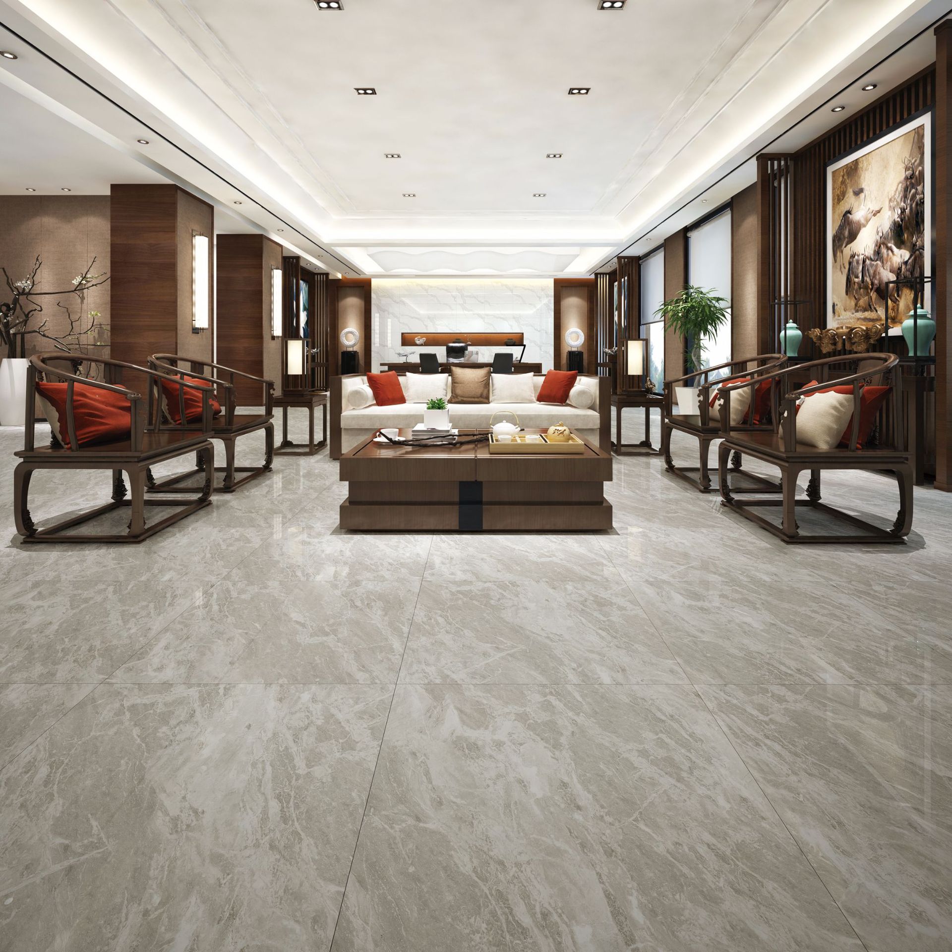 佛山900x900通体大理石瓷砖防滑防潮客厅厨房浴室yj900高端地面砖