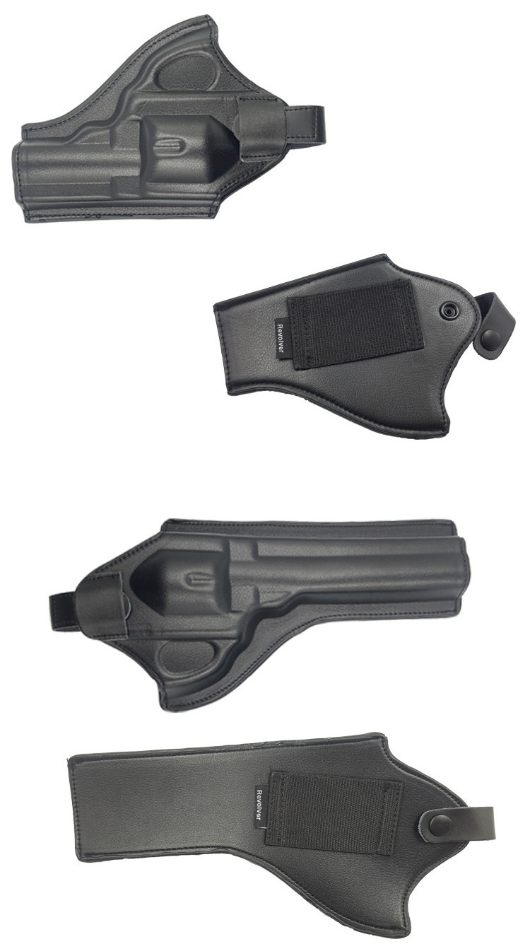 沙巴度长款/短款pu左轮枪套挂腰快拔皮套通用左轮牛皮手枪套批发