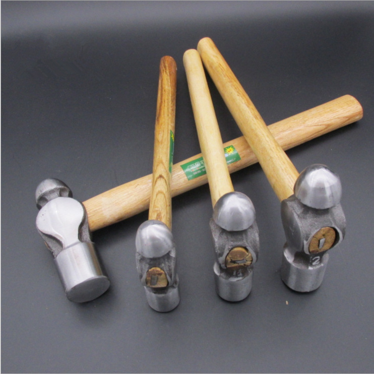 【厂家直销】圆铁锤 铁锤铁榔头木工安全锤子防震 木柄圆头锤