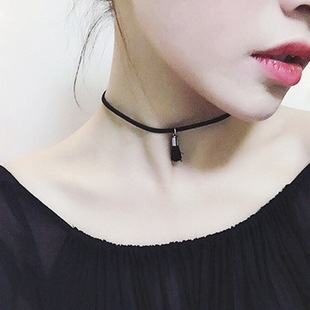 日本kiko水原希子原宿刺青纹身项圈软妹朋克复古性感项链戒指百搭