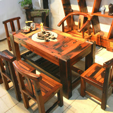 老船木茶台古船木茶桌客厅阳台泡茶台桌椅组合加工新中式禅意茶几