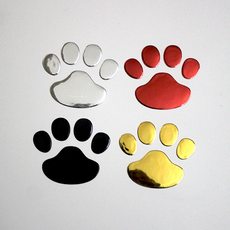 Creative Amazon PVC Pair Hand-Shaped Brush Dog Footprints Bumper Stickers Car Sticker Bumper Stickers Scratch Hidden Personality Stickers Adhesive Label