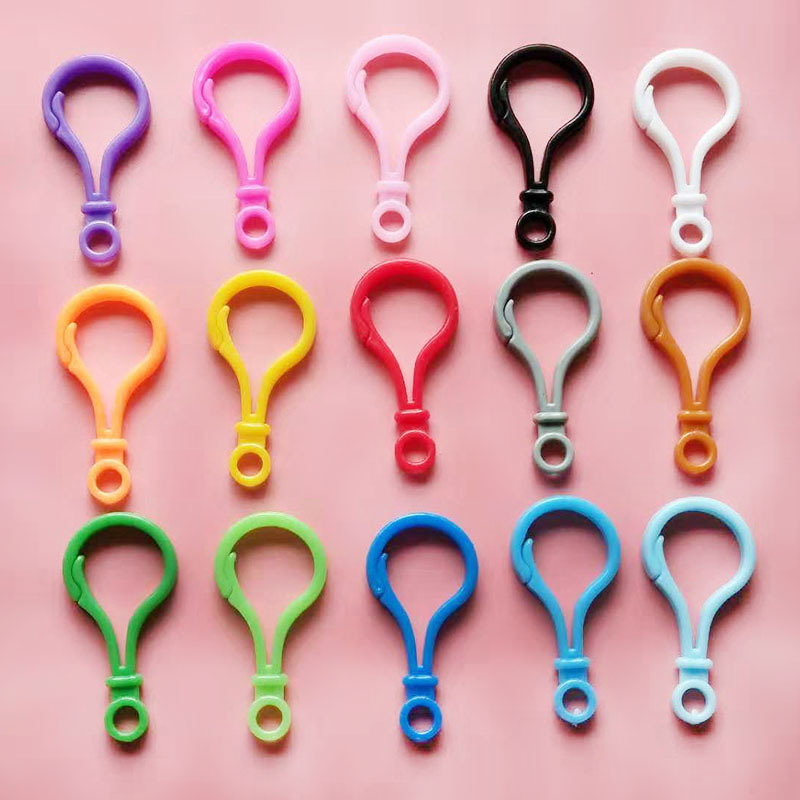 厂家批发糖果色灯泡扣 小葫芦扣 彩色塑料扣挂件挂钩包包玩具配