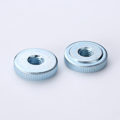 gb807 平头螺母大圆头螺栓配件 单层滚花手拧螺母 m8