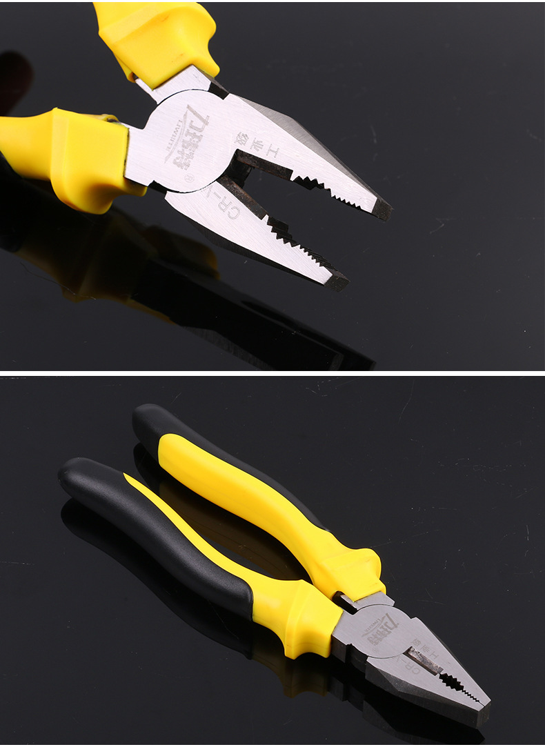 高品质老虎钳 8寸重型钢丝钳 多功能家用钳子 双色柄工业级钢丝钳