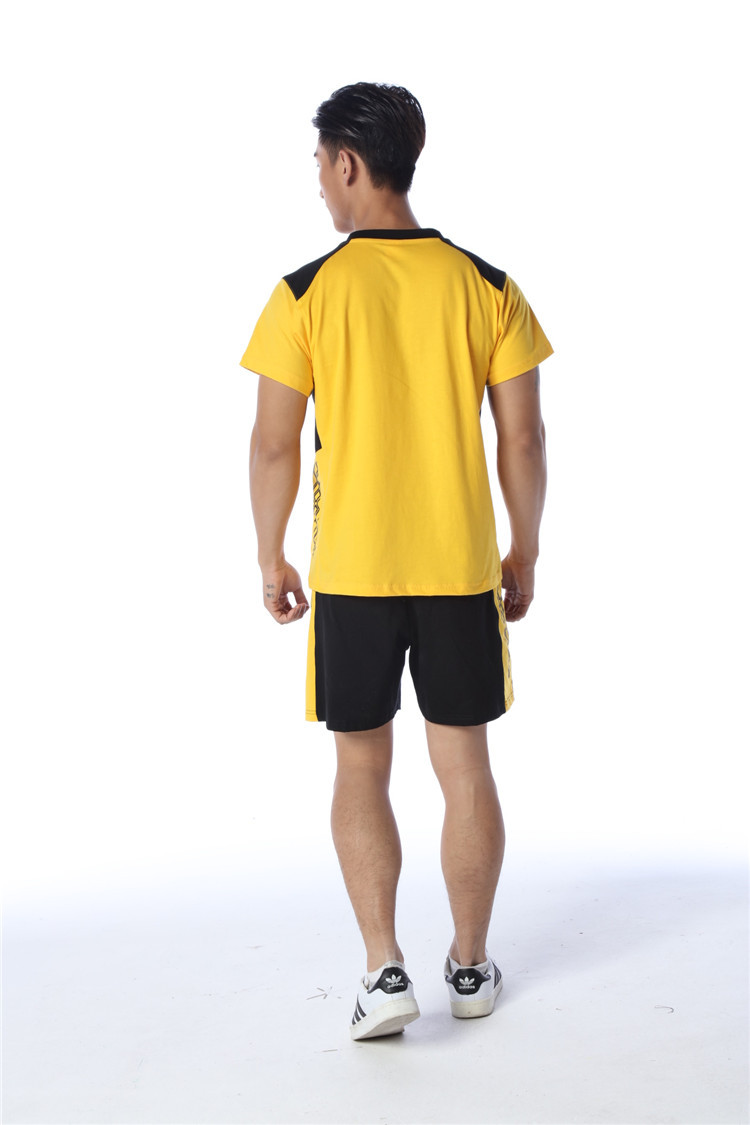 批发排球手球服男女情侣款夏季短袖短裤休闲羽毛球服套装速干透气
