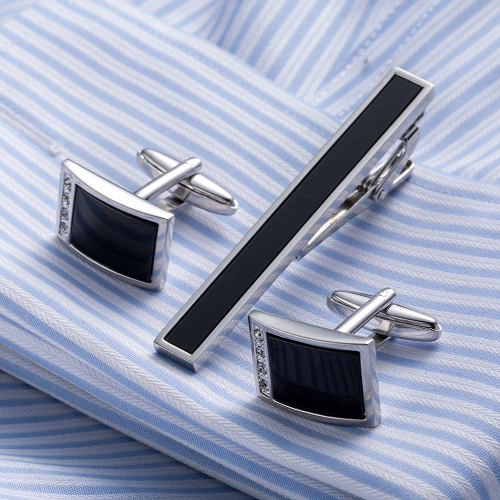 高质量套装袖扣领带夹 精致镶钻袖钉 优质礼服配饰袖口夹子 27