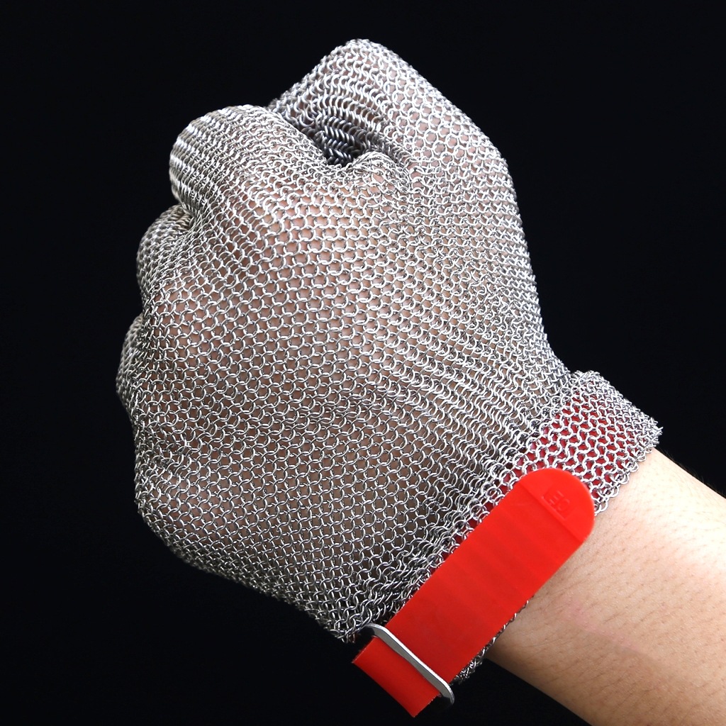 5级防切割手套屠宰分割铁手套不锈钢手套金属钢环手套 钢丝手套
