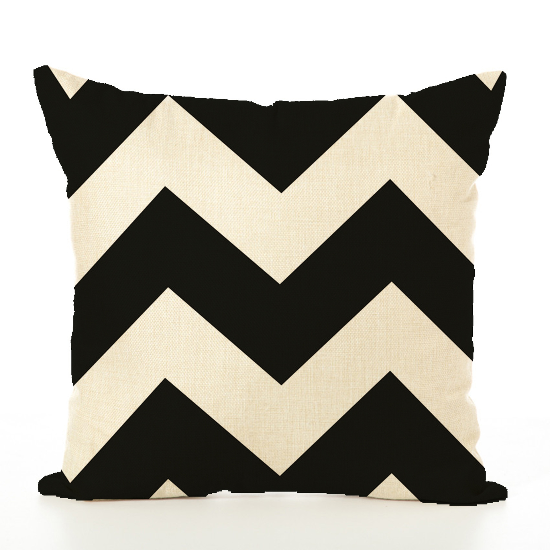 厂家批发亚麻黑白条纹抱枕 简约大方汽车靠垫家用办公来图定制