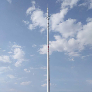 生产45米通讯单管塔 通信铁塔钢结构专业定制 来图加工 品质保障