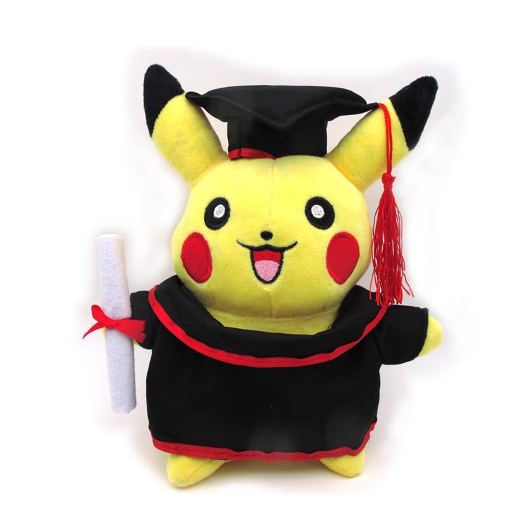 pokemon宠物小精灵 神奇宝贝 博士皮卡丘 毛绒公仔人偶玩具28cm