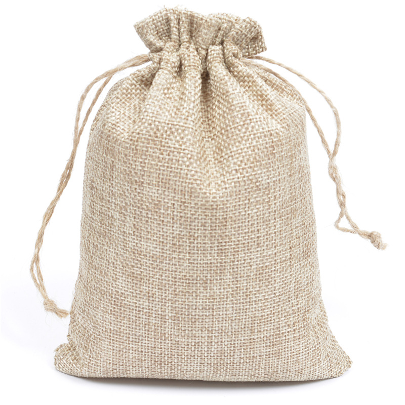 亚麻束口袋 13x18咖啡豆麻袋 文玩首饰梳子收纳袋 麻布手提肥皂袋