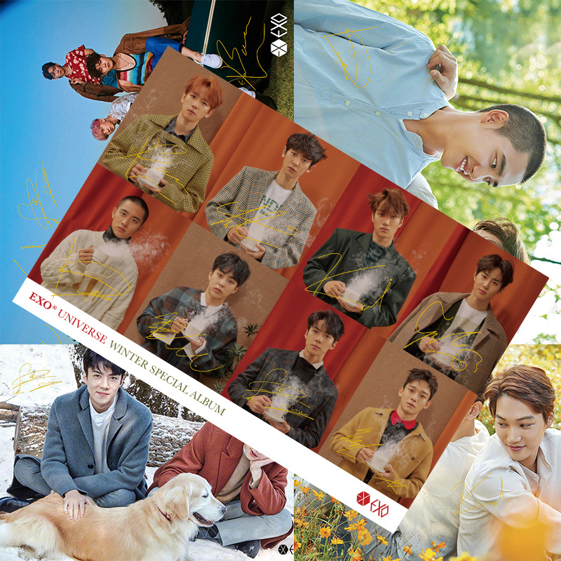exo四辑高清海报一套8张 明星海报批发满100元包邮【无定价】