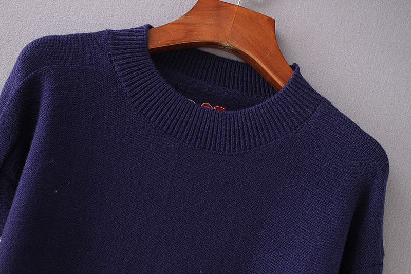 毛衣-张钧宇同款秋季新款百搭简约宽松休闲街拍字母套