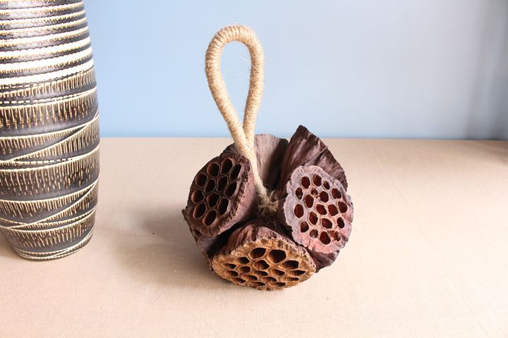 厂家直销干花家居饰品 莲蓬装饰花瓶套装 客厅餐桌工艺摆放饰品