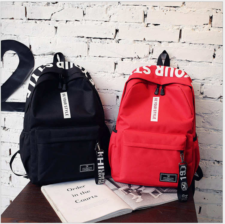 Korean Style Campus Student Schoolbag Junior High School Student Canvas Backpack Fashion Trendy Travel Backpack