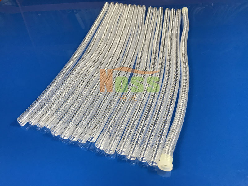 医疗级pvc呼吸机螺纹管 医疗雾化器用软管 医用液体气体输送软管