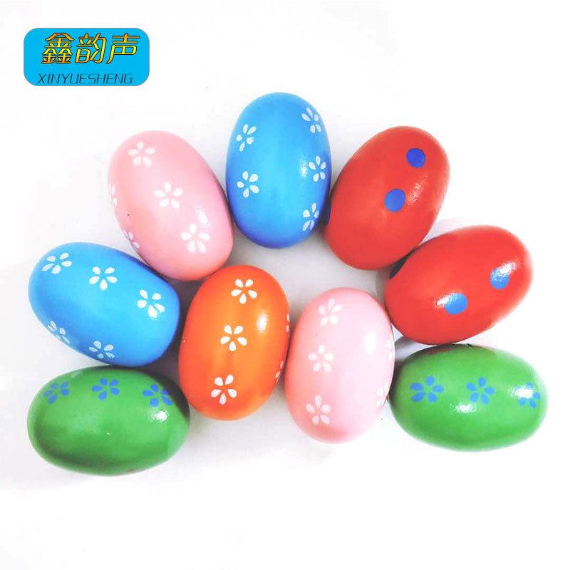 厂家批发奥尔夫乐器木质沙蛋 木蛋 儿童木制玩具沙蛋