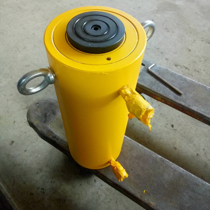 明锐液压大量销售空心千斤顶 双法兰液压千斤顶 自锁式液压千斤顶