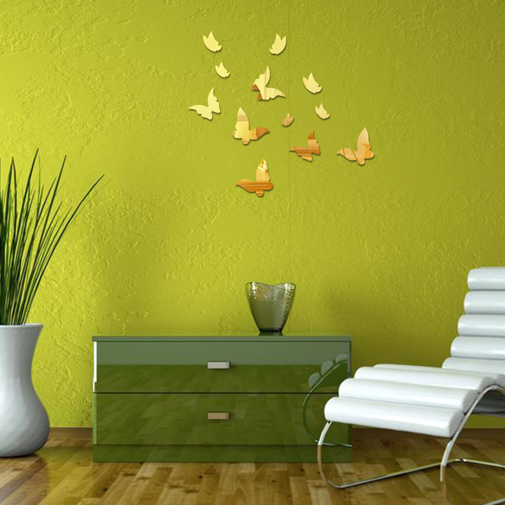 亚克力镜面墙贴sm05厂家直销新款蝴蝶镜面贴 立体家居环保装饰画