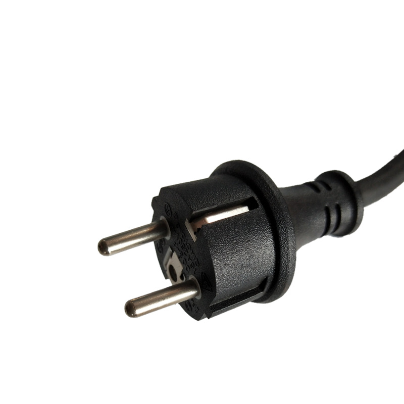 欧规防水插头线 三芯带母座延长线 欧式电源线