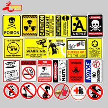 50张warning涂鸦贴纸汽车电脑死飞装饰贴纸防水批发