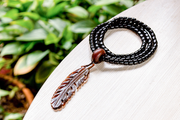 纯黑羊角手串手链108颗佛珠念珠饰品藏式diy搭配民族风厂家直销