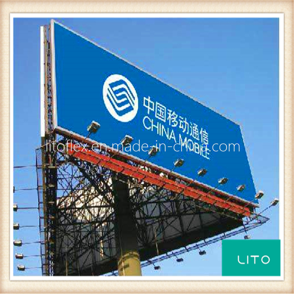 厂家直供丽图普通pvc外光灯布(背黑)广告牌灯箱灯布500dx55d密度