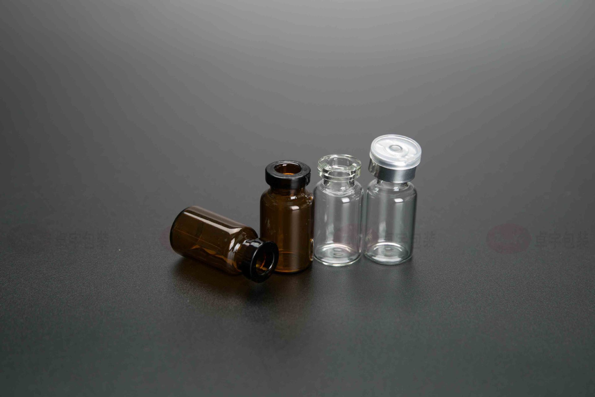 厂家直销2ml西林瓶透明 卡口玻璃瓶蒙砂 茶色拉管瓶 2ml冻干粉瓶