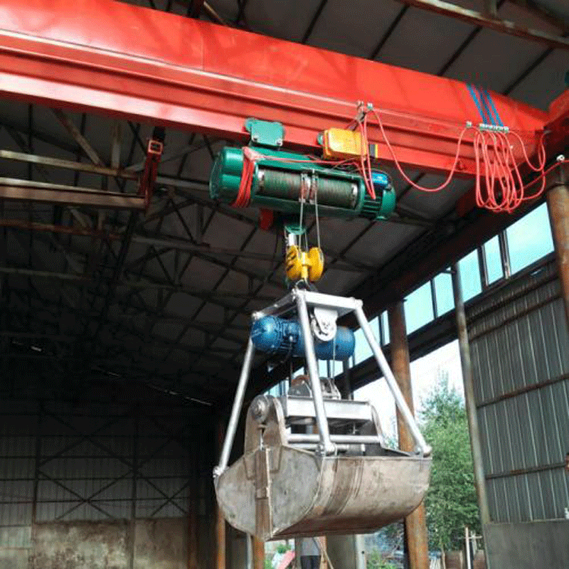 28吨清淤泥抓斗起重机5吨抓酒糟行车5吨配套抓斗天吊抓斗行车