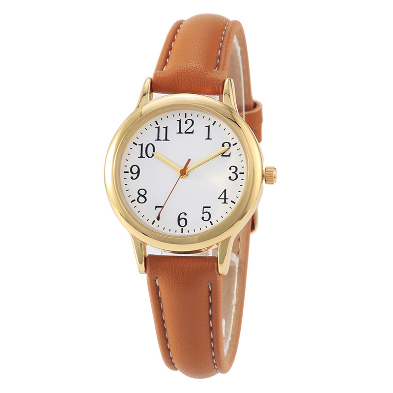 New Simple Fashion Women's Leather Belt Quartz Watch High-End Girl Student Small and Waterproof Belt Watch