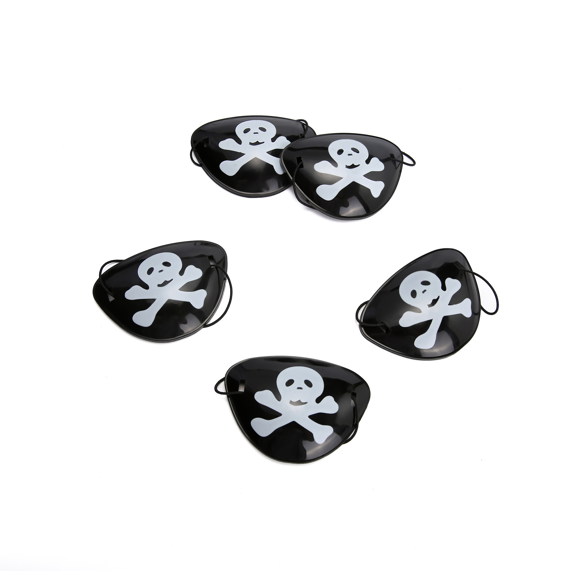 万圣节化妆装饰道具 塑料海贼海盗眼罩独眼龙骷髅头眼罩 独眼龙